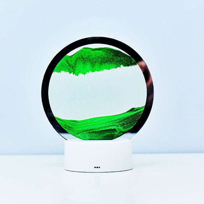 Creative Round Hourglass Quicksand 3D LED Night Light Table Lamp