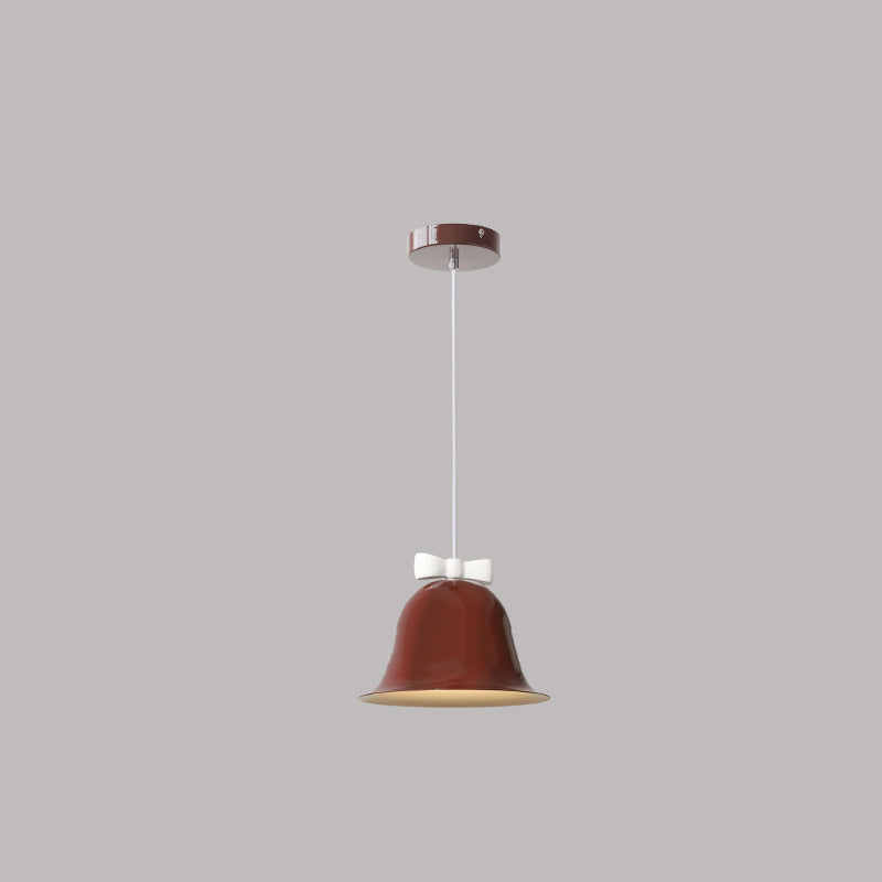 Nordic Minimalist Bells Bow Tie Iron 1-Light Pendant Light