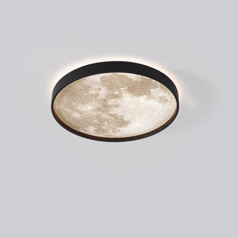 Nordic Creative Moon Round LED Flush Mount Ceiling Light