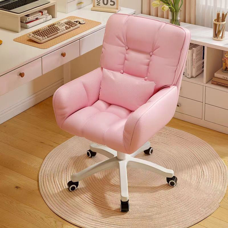 Modern Minimalist Rectangular Velvet Leather Vanity Stool Rotatable Sliding Backrest For Bedroom