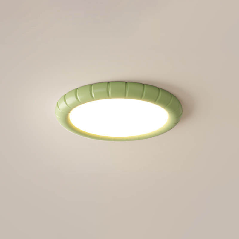 Nordic Modern Minimalist Resin Round LED Flush Mount Ceiling Light