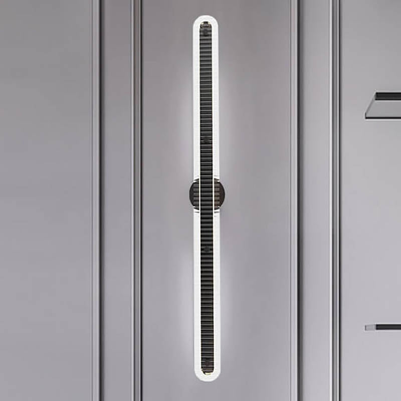 Modern Luxury Long Strip Copper Glass LED Wall Sconce Lamp