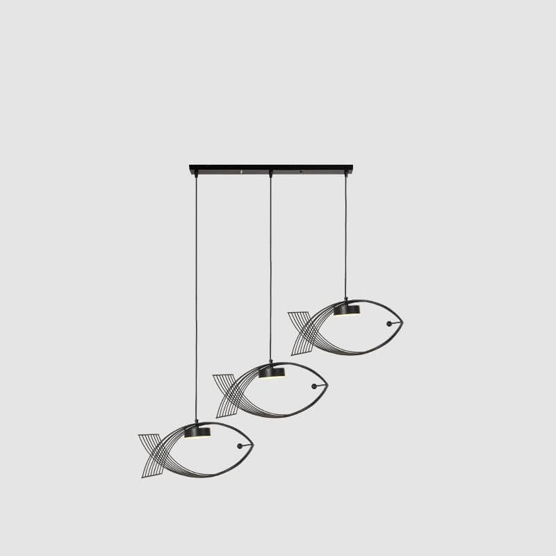 モダンなアクリル魚クリエイティブデザインLEDシャンデリア