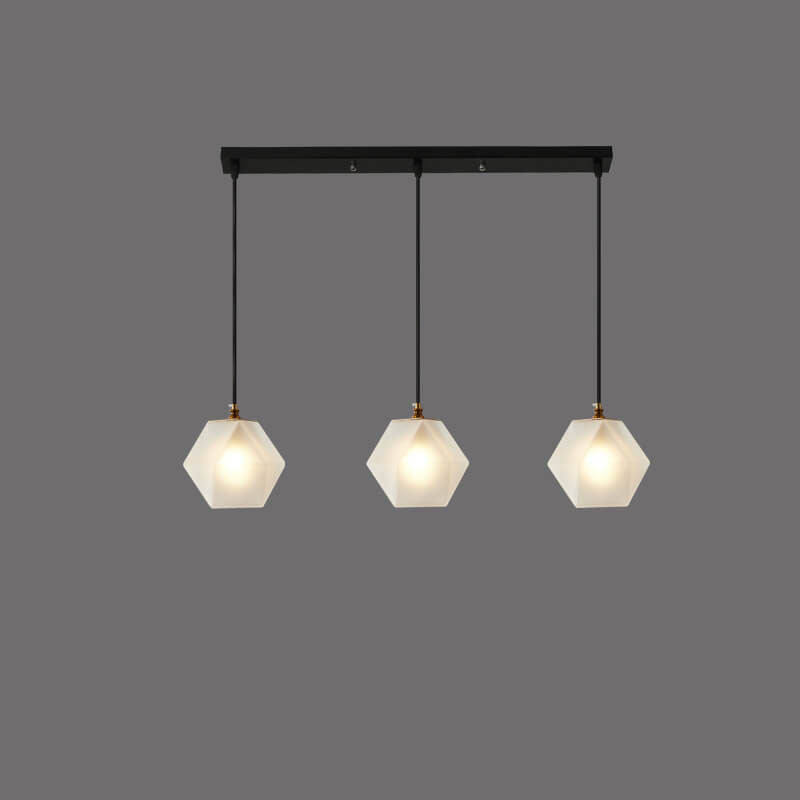 Nordic Light Luxury Wrought Iron Glass 1/3-Light Chandelier