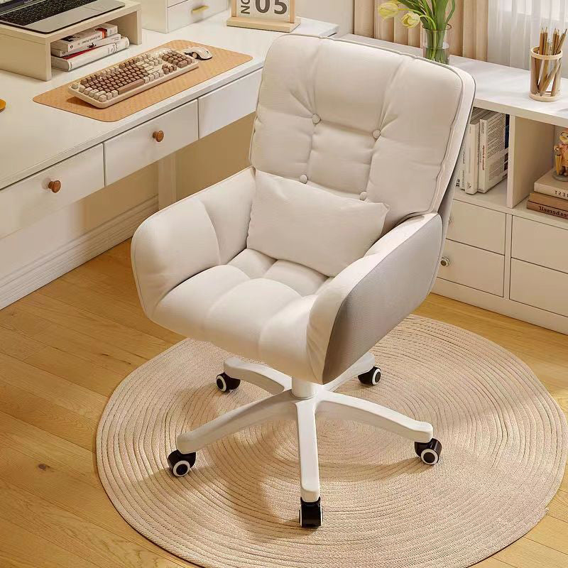Modern Minimalist Rectangular Velvet Leather Vanity Stool Rotatable Sliding Backrest For Bedroom