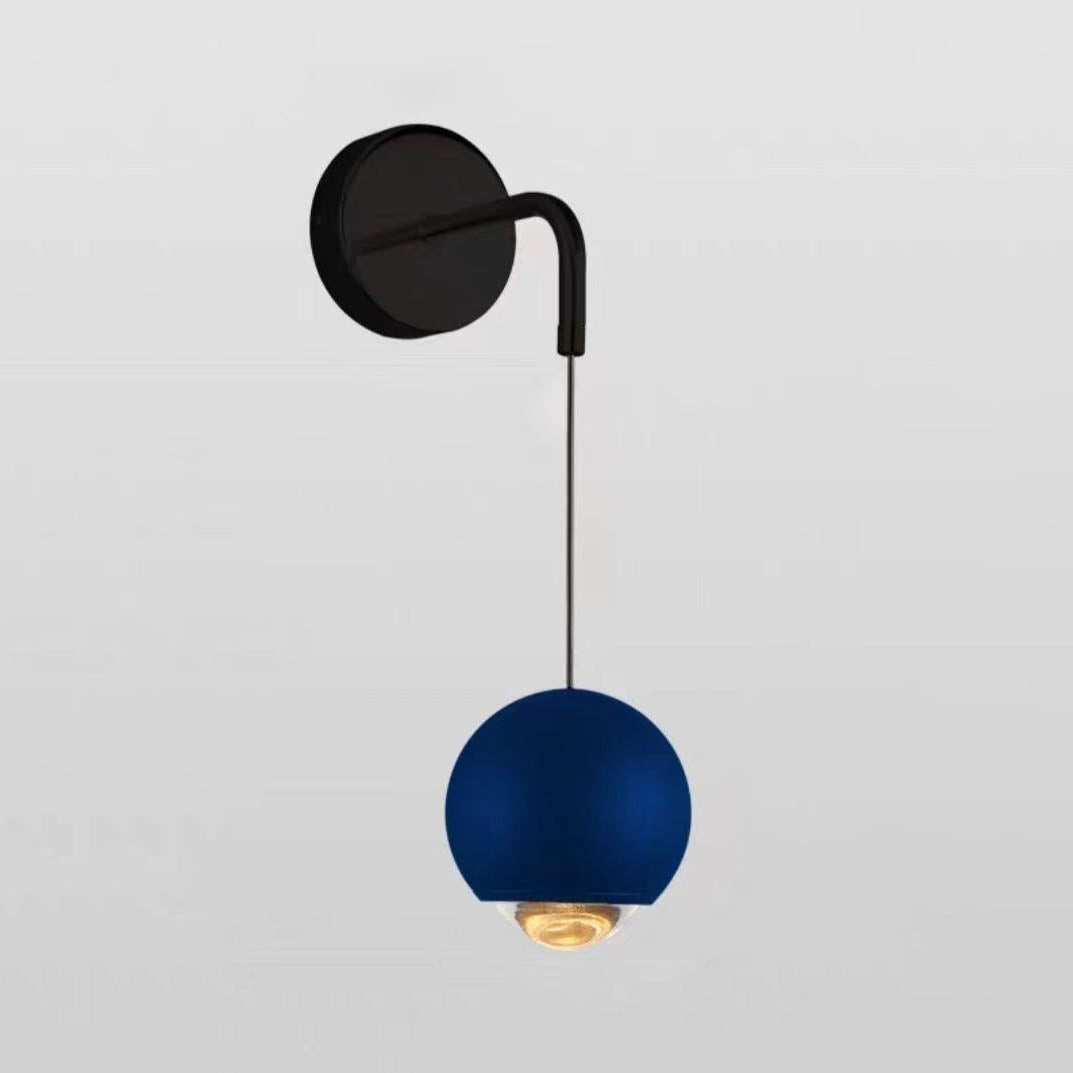 Modern Minimalist Round Ball Aluminum Glass LED Wall Sconce Lamp For Bedroom