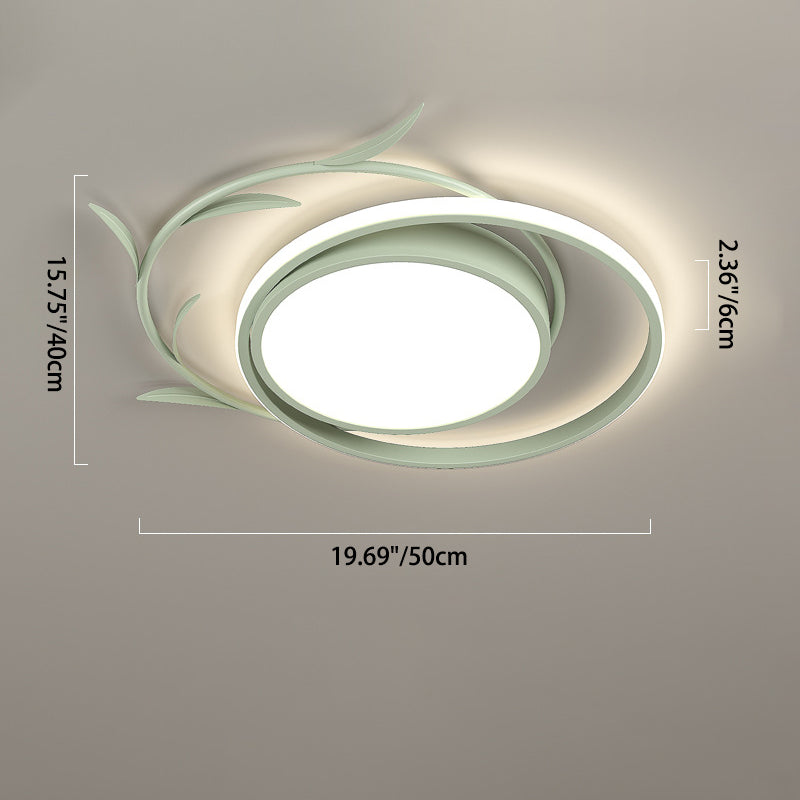 مصباح سقف LED مربع دائري من الأكريليك مصنوع من الحديد بتصميم آرت ديكو عصري لغرفة النوم