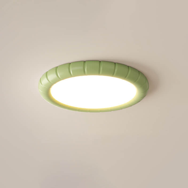 Nordic Modern Minimalist Resin Round LED Flush Mount Ceiling Light