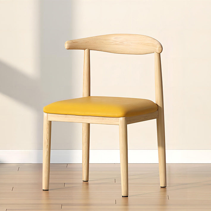 Modern Simplicity Microfiber Leather Fabric Carbon Steel Sponge Emulsion Square Dining Chair Backrest For Dining Room