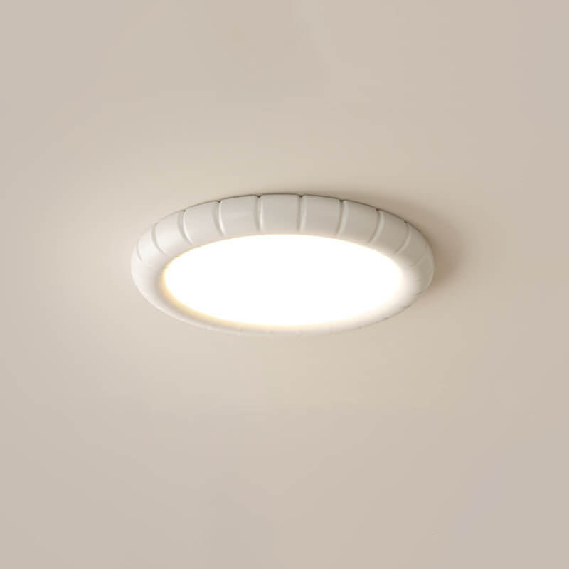 Nordic Modern Minimalist Resin Round LED Flush Mount Ceiling Light