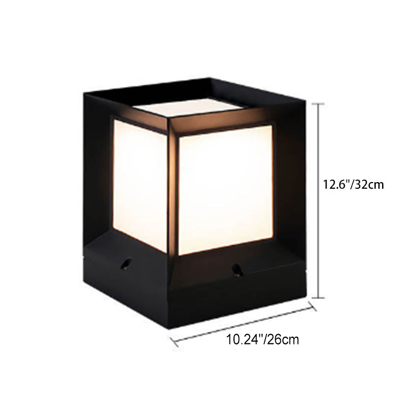 Simple Square LED Solar Outdoor Waterproof Lawn Fence Lamp