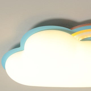 Modern Rainbow Clouds LED Kids Flush Mount Ceiling Light