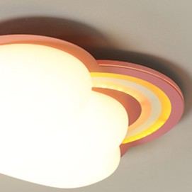 Modern Rainbow Clouds LED Kids Flush Mount Ceiling Light