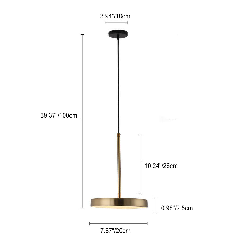 Modern Minimalist Drum Metal LED Pendant Light
