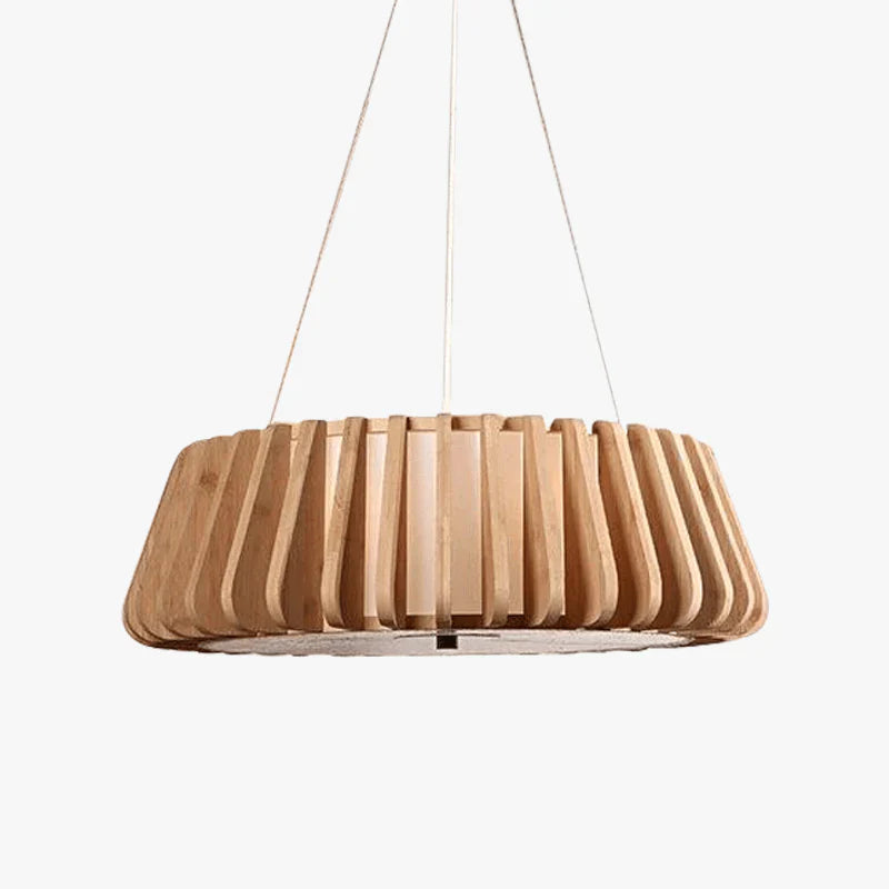 Contemporary Nordic Solid Wood Round Shape 3/4/5 Light Ceiling Light For Living Room