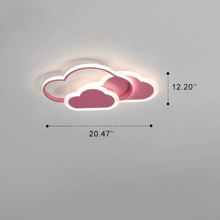 Creative Color Cloud Aluminum LED Flush Mount Ceiling Light