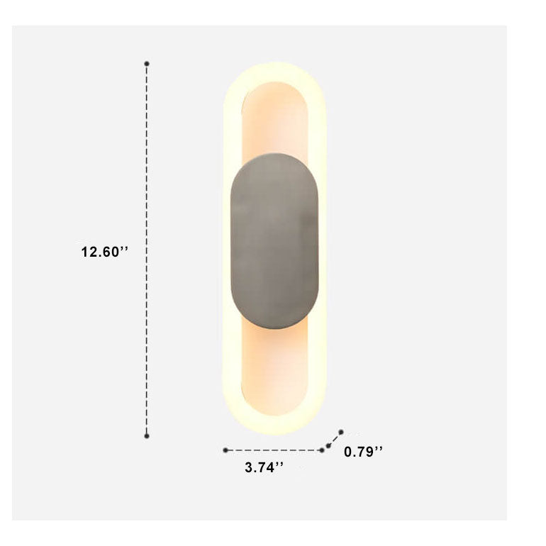 Modern Creative Oval Shape 1-Light LED Wall Sconce Lamps