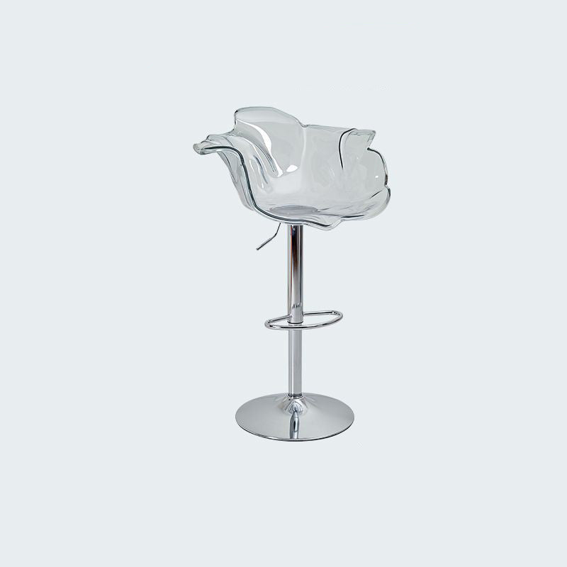 Contemporary Nordic Bud Injection Molding Iron Bar Stool Backrest Armrest For Dining Room