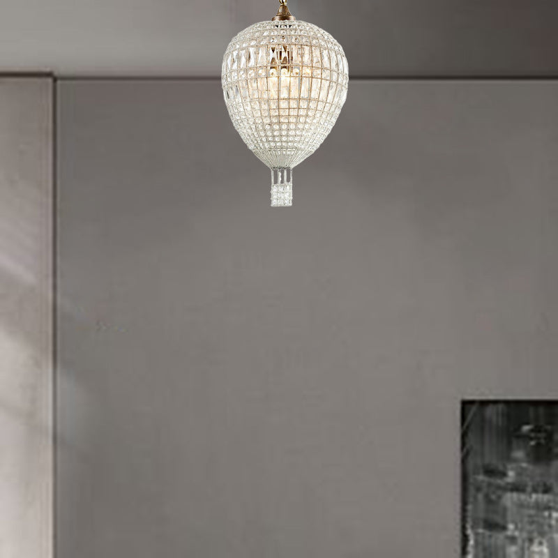 ثريا حديد كريستالية حديثة على شكل منطاد هواء ساخن، 1/3/6 ضوء لغرفة المعيشة