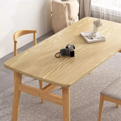 Modern Minimalist Rectangular Medium Density Fiberboard Iron Dining Table For 4 Seats