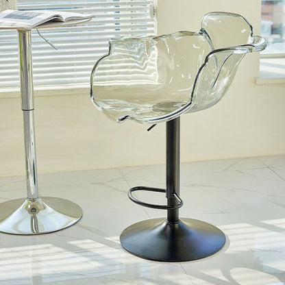 Contemporary Nordic Bud Injection Molding Iron Bar Stool Backrest Armrest For Dining Room