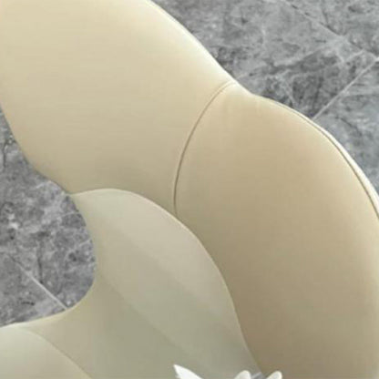 Contemporary Nordic Faux Leather Steel Square Bow Tie Dining Chair Backrest For Dining Room