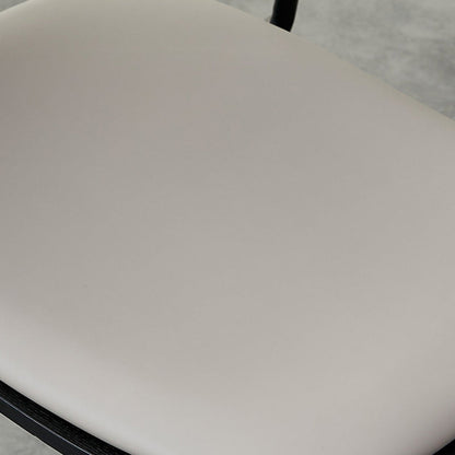 Contemporary Scandinavian Square PU Leather Metal Dining Chair Backrest Armless For Dining Room