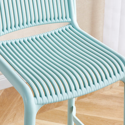 Modern Minimalist Rectangular PP Bar Stool Backrest Footrest For Dining Room