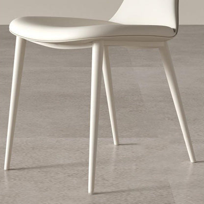 Contemporary Nordic Faux Leather Steel Square Bow Tie Dining Chair Backrest For Dining Room