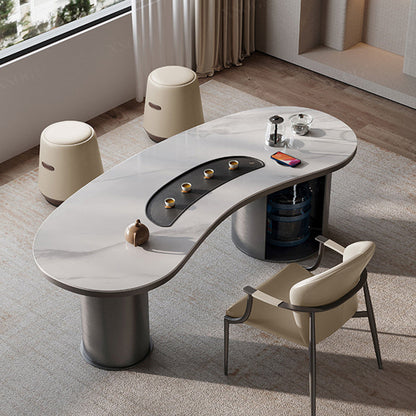 Modern Simplicity Microfiber Leather Stainless Steel Sponge Square Wraparound Dining Chair Backrest Armrest For Dining Room