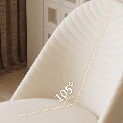 Contemporary Scandinavian Faux Leather Iron Sponge Square Shell Shape Line Design Dining Chair Backrest For Dining Room