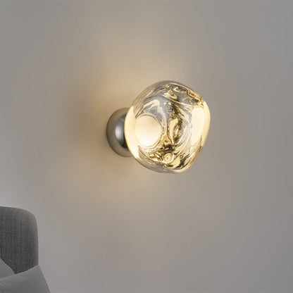 Modern Art Deco Lava Ball Acrylic Hardware LED Wall Sconce Lamp For Living Room