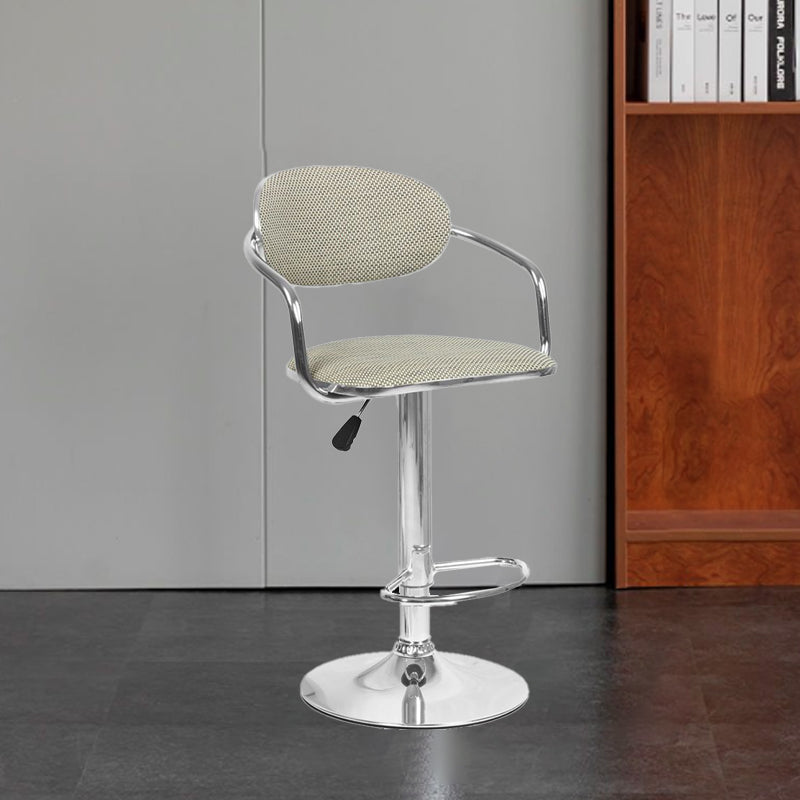 Contemporary Scandinavian Half Round Wicker Hardware Bar Stool Backrest For Dining Room