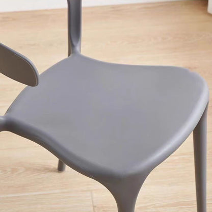 Modern Minimalist Curved PP Dining Chair Backrest Armless For Dining Room
