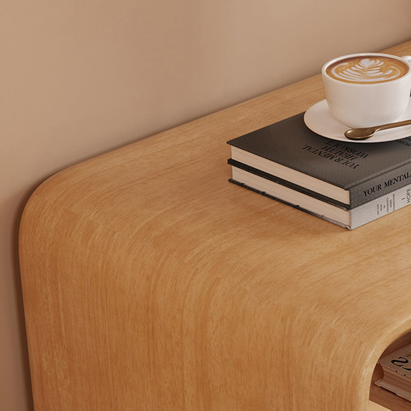 Modern Minimalist Rectangular Solid Wood Nightstand 2-Drawer For Bedroom