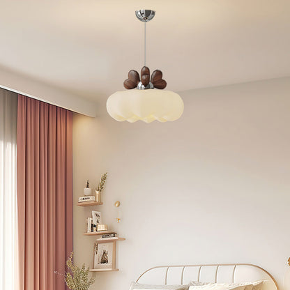 Contemporary Creative Pumpkin Heart-Shaped Iron Acrylic LED Pendent Light For Bedroom