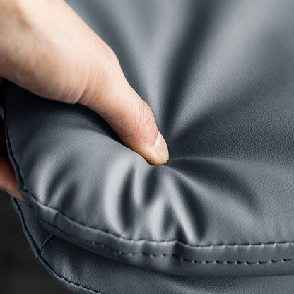 Modern Minimalist Rectangular Nappa Leather Iron Bar Stool Backrest Armless For Dining Room