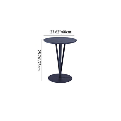 Modern Minimalist Round Iron Steel Plate Bar Table For Dining Room