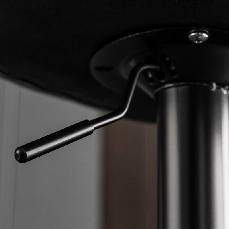 Modern Minimalist Rectangular Nappa Leather Iron Bar Stool Backrest Armless For Dining Room