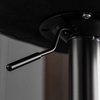 Modern Minimalist Rectangular Nappa Leather Iron Bar Stool Backrest Armless For Dining Room