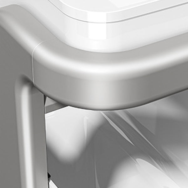Modern Minimalist Rectangular Movable PP End Table 2-Tier For Bedroom