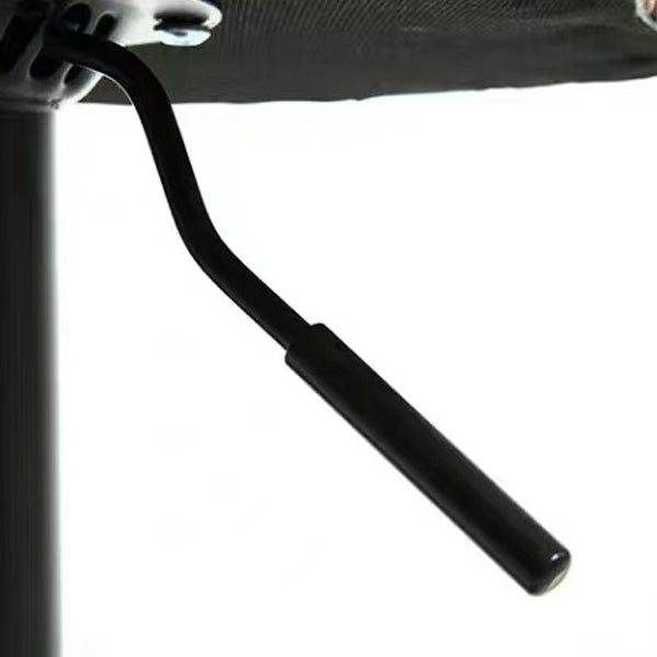 Contemporary Luxury Round Oil-Waxed Leather Iron Bar Stool Backrest Footrest For Dining Room