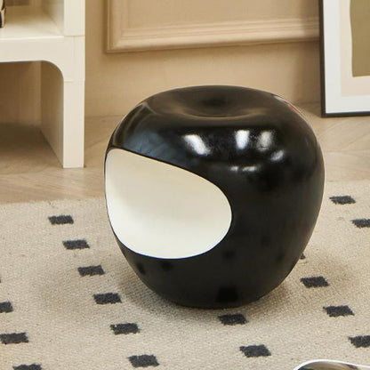 Modern Art Deco Apple Round Resin Chair Backless Armless For Bedroom