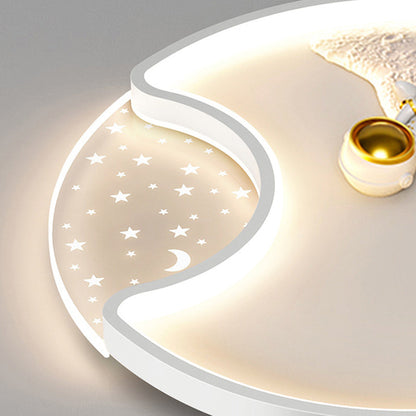 Modern Minimalist Round Rectangular Iron Acrylic LED Flush Mount Ceiling Light For Bedroom