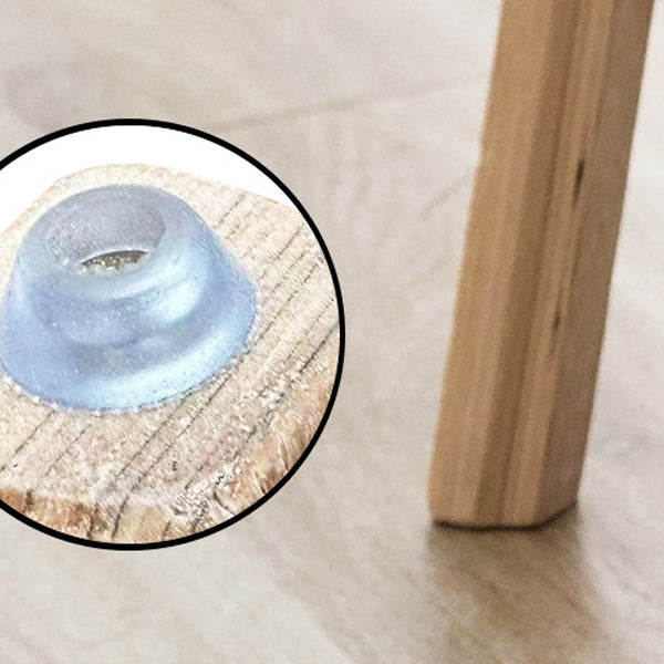 Modern Minimalist Rectangular PP Wood Bar Stool Backless Armless For Dining Room