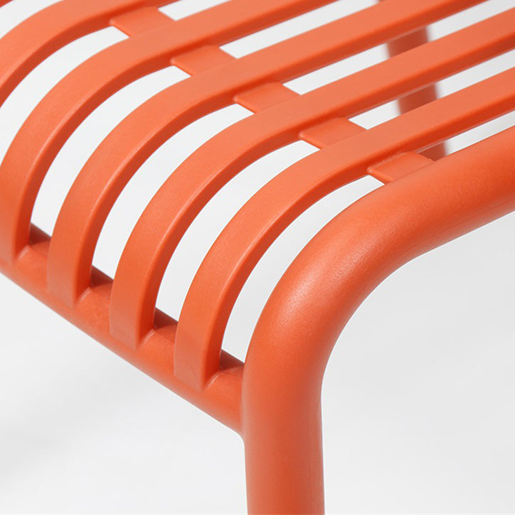 Modern Minimalist Rectangular PP Dining Chair Armrest Backrest For Dining Room