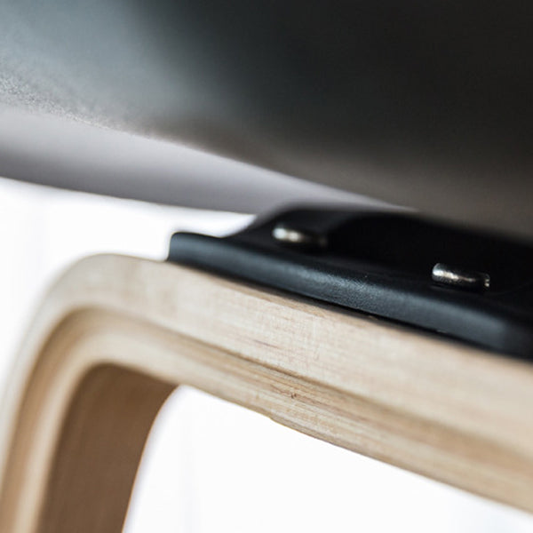 Modern Minimalist Rectangular PP Wood Bar Stool Backless Armless For Dining Room