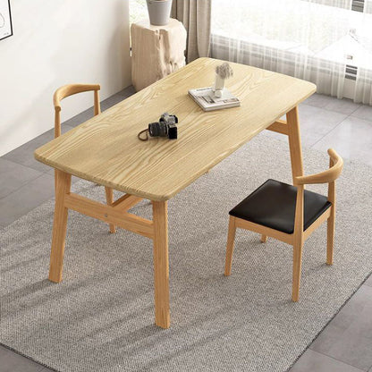 Modern Minimalist Rectangular Medium Density Fiberboard Iron Dining Table For 4 Seats