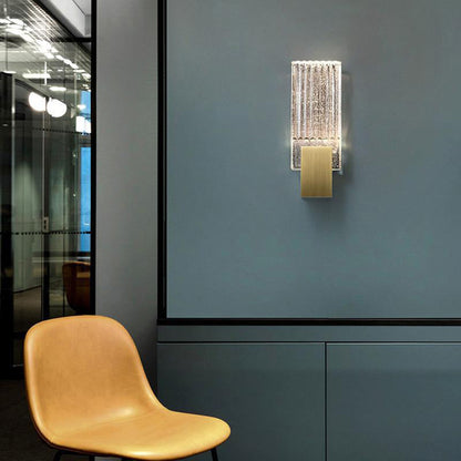 مصباح حائط LED كريستالي مربع الشكل بتصميم عصري بسيط لغرفة المعيشة