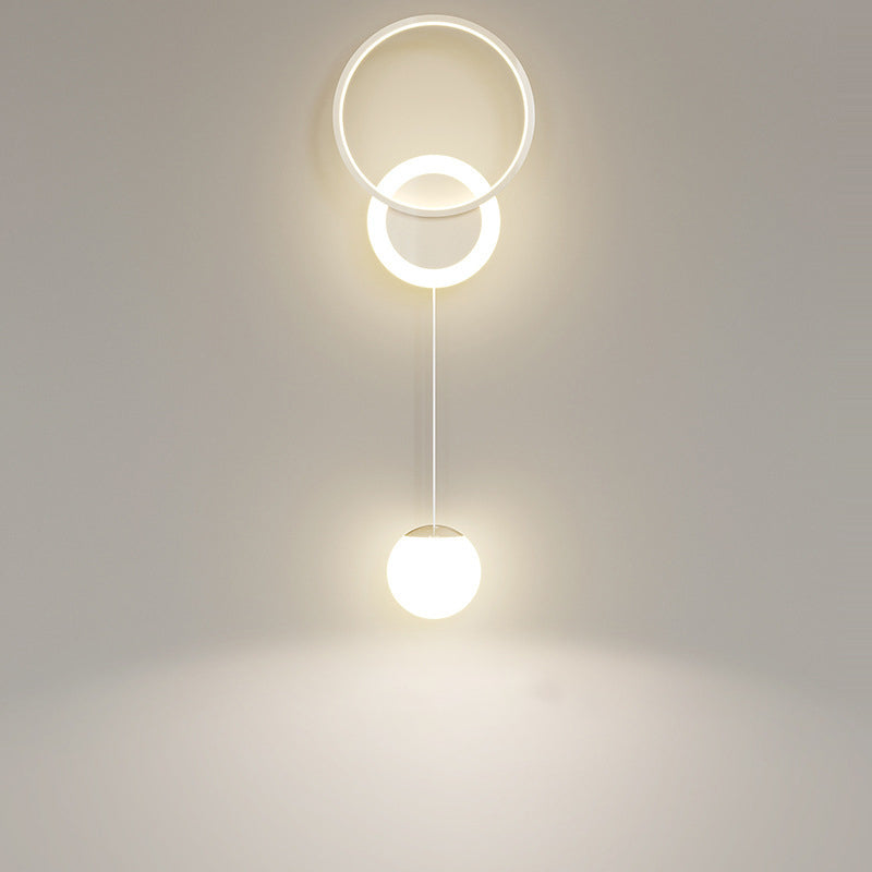 Modern Simplicity Iron Acrylic Round Ball LED Wall Sconce Lamp For Bedside